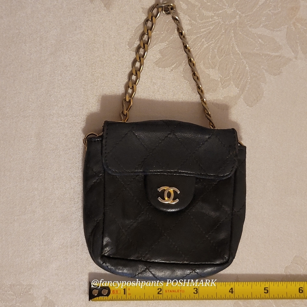 CHANEL lambskin Mini Mini Matelasse Chain Pouch CC vintage made in France luxury - Picture 16 of 17